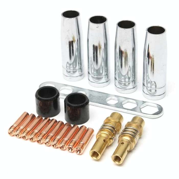 19 PCS / Set Welding Torch Insulation Sleeve Cover Nozzle Head Spring Tool Spare Kit