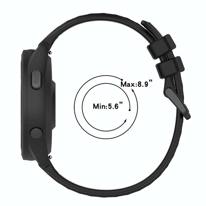 For Garmin Vivoactive 4 22mm Sports Two-Color Silicone Watch Band(Orange+Black)