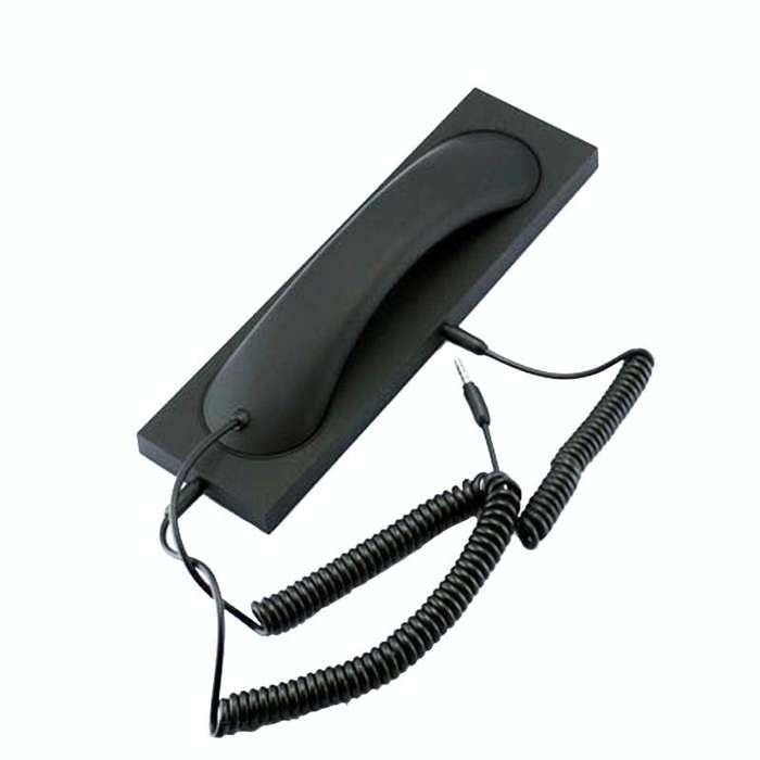 3.5mm Universal Office Mobile Phone Retro External Headset Mobile Phone Handset(White)