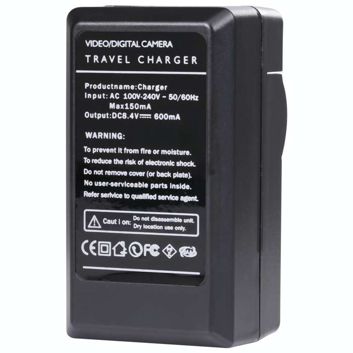 Digital Camera Battery Charger for JVC V808/ V815/ V823(Black)