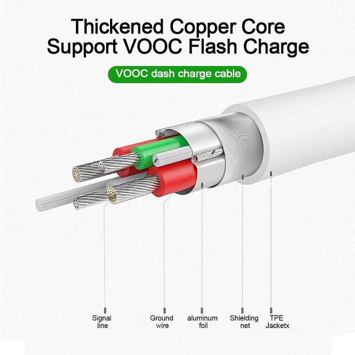 2m XJ-62 USB to Micro USB 4A Flash Charging Data Cable