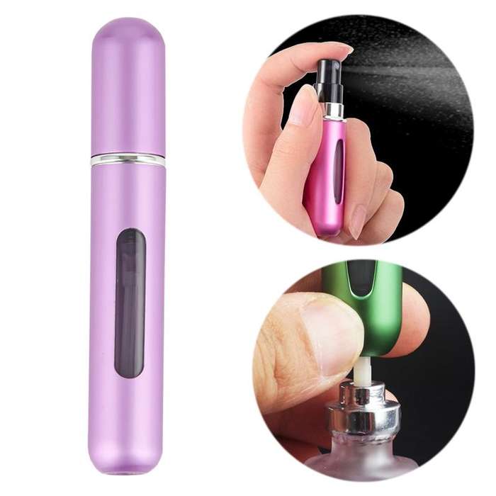 Portable Mini Aluminum Refillable Perfume Bottle Spray Empty Cosmetic Containers Atomizer, Capaci...