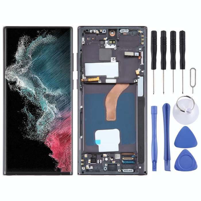 For Samsung Galaxy S22 Ultra 5G SM-S908B 6.78 inch EU Version OLED LCD Screen Digitizer Full Asse...