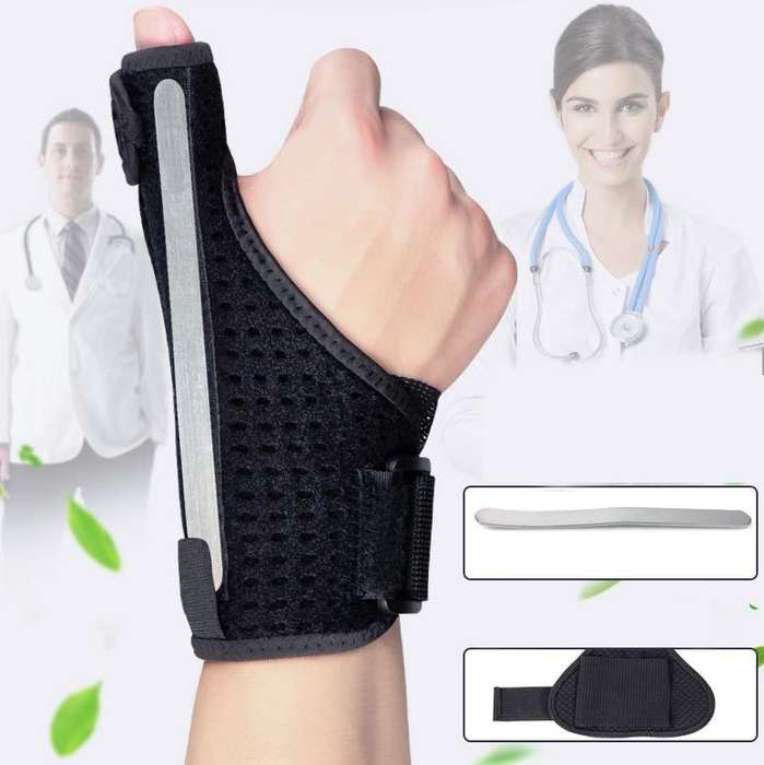 2 PCS Wrist Brace Sprain Fracture Tenosynovitis Thumb Steel Bar Support, Size: Free Size, Specifi...