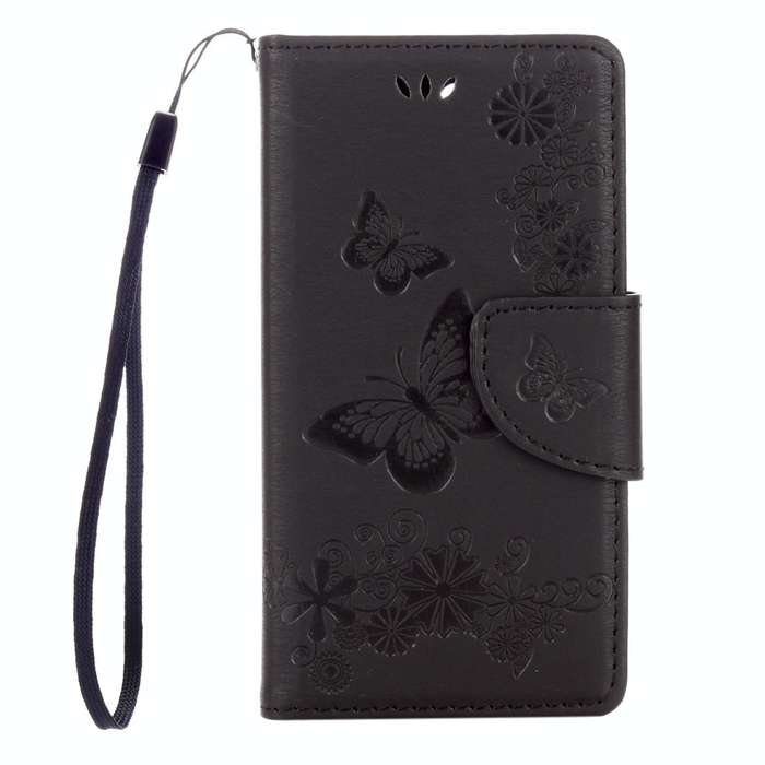 For Sony Xperia X Compact Butterflies Embossing Horizontal Flip Leather Case with Holder & Card S...
