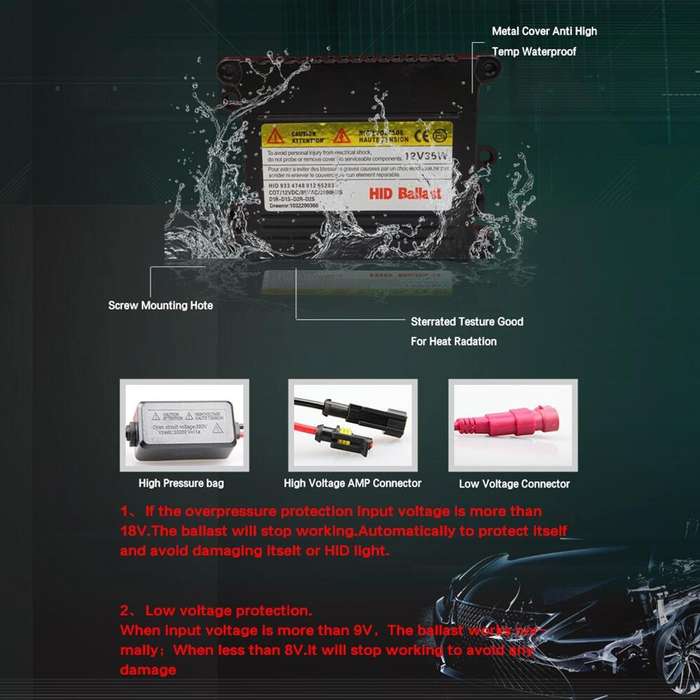 Car Auto Universal 35W DC12V Replacement Slim Quick Start HID Xenon Light Direct Current Ballast ...