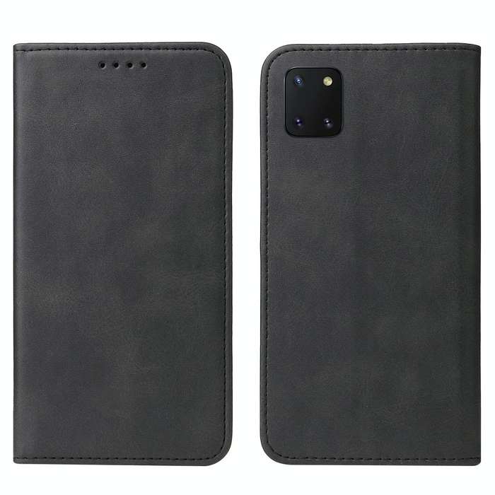 For Samsung Galaxy Note10 Lite / A81 Magnetic Closure Leather Phone Case(Black)