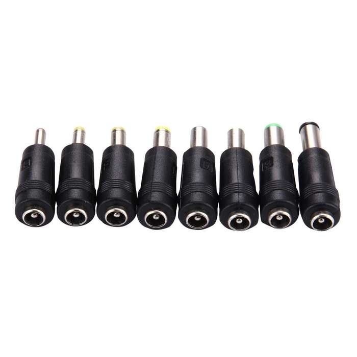 5.5x2.1mm Female to Multiple Male Interfaces 8 in 1 Power Adapters Set for HP / Sony / Acer / ASU...