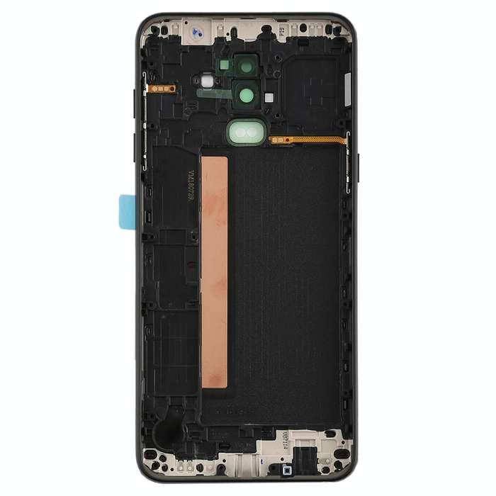For Galaxy J8 (2018), J810F/DS, J810Y/DS, J810G/DS Back Cover with Side Keys & Camera Lens (Black)