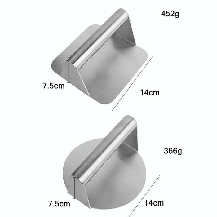 304 Stainless Steel Hamburger Manual Meat Press, Specification: Square