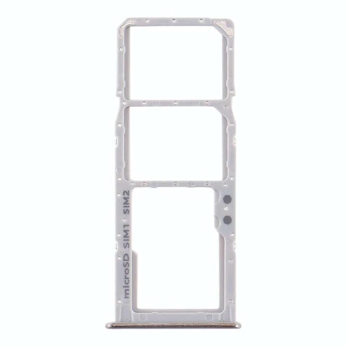 For Samsung Galaxy A51 / A515 SIM Card Tray + SIM Card Tray + Micro SD Card Tray (Silver)