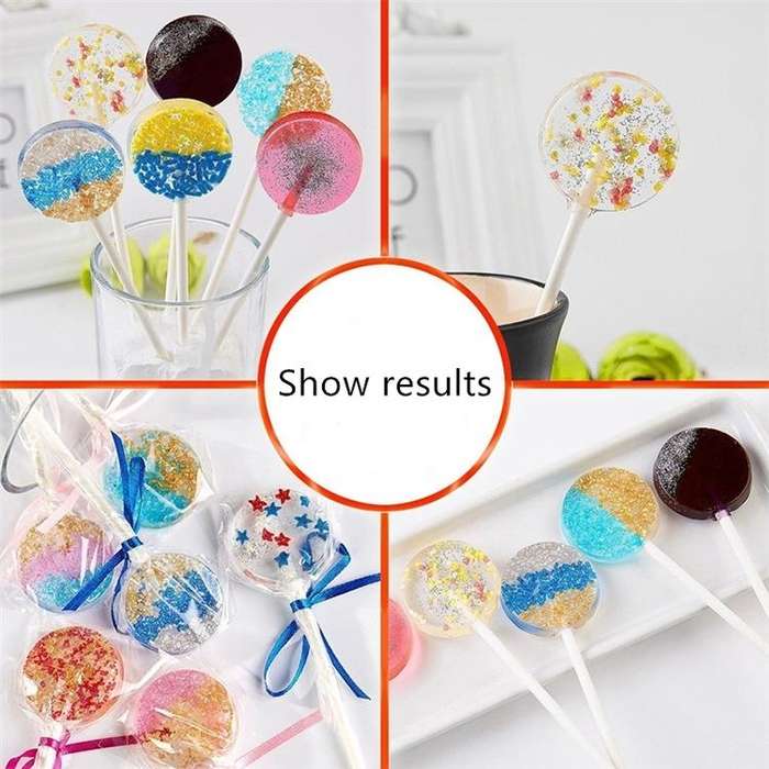 12-Capacity DIY Silicone Chocolate Molds(Lollipop Shape)