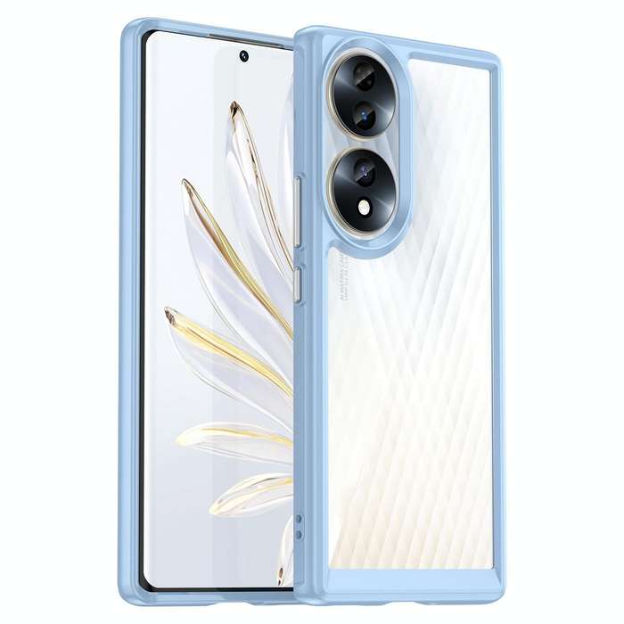 For Honor 70 5G Colorful Series Acrylic + TPU Phone Case(Blue)