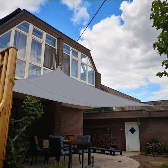 Outdoor Garden Sunshade Sail Waterproof Anti-UV Canopy, Size: 3m x 6m(Beige)