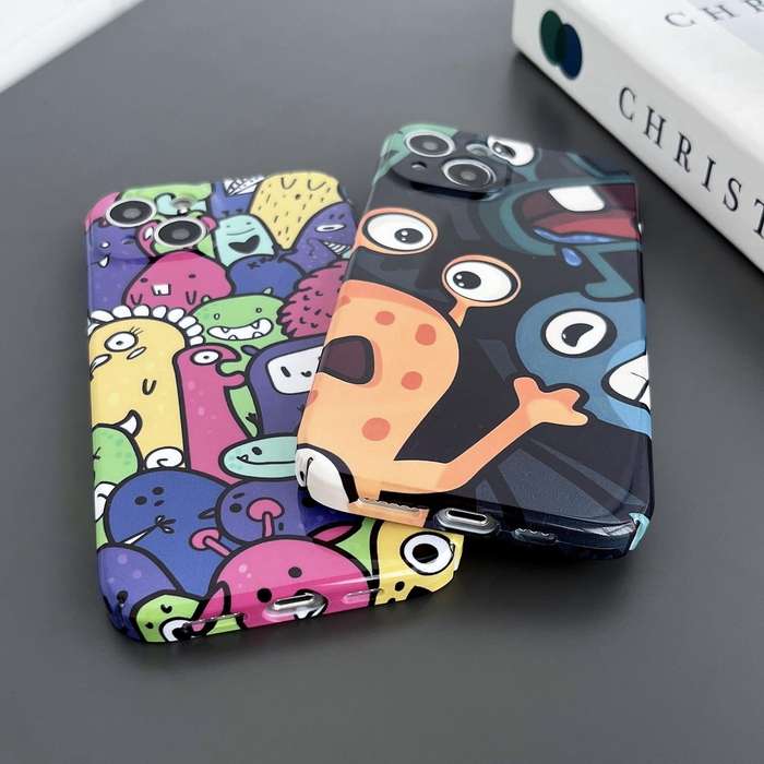 For iPhone XR Precise Hole Glossy PC Phone Case(Color Monster)