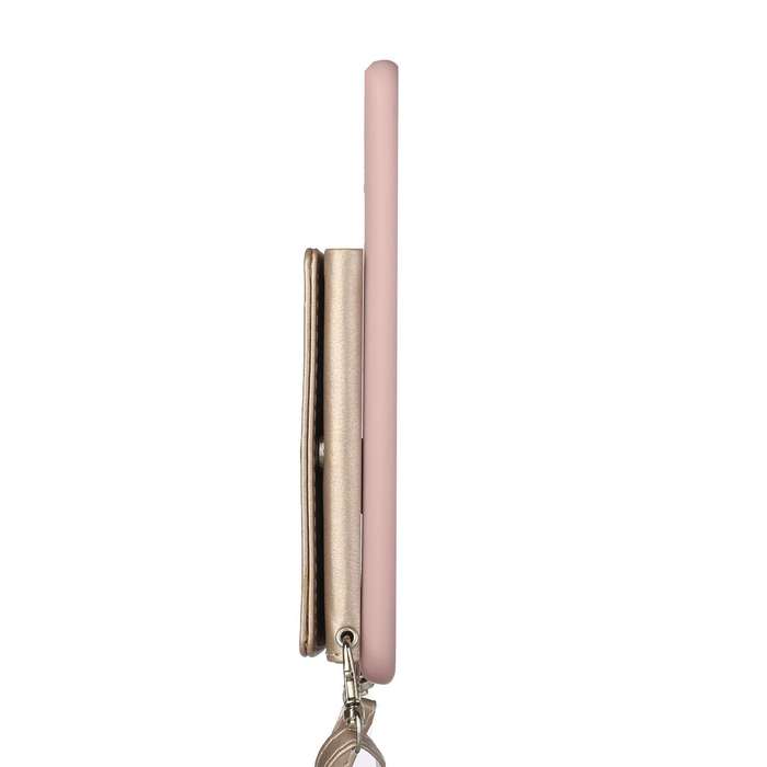 For Samsung Galaxy A54 5G Crossbody Lanyard Wallet Card Bag Phone Case(Pink)