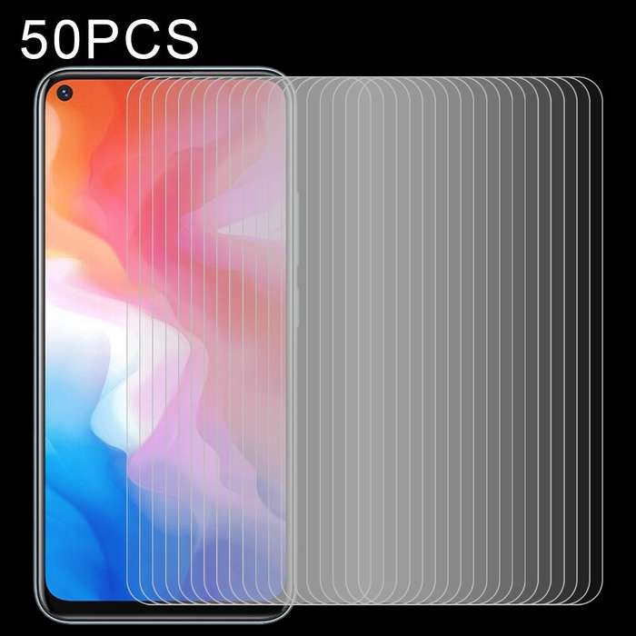 For Vivo Y50 50 PCS 0.26mm 9H 2.5D Tempered Glass Film