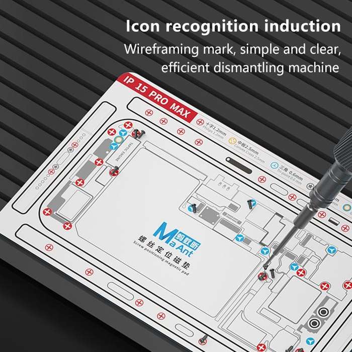 For iPhone 15 Pro Max MaAnt Double-sided Screw Positioning Flexible Soft Magnetic Pad