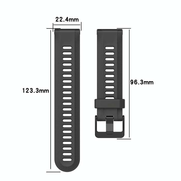 For Garmin Forerunner 935 22mm Solid Color Silicone Watch Band(Rock Gray)