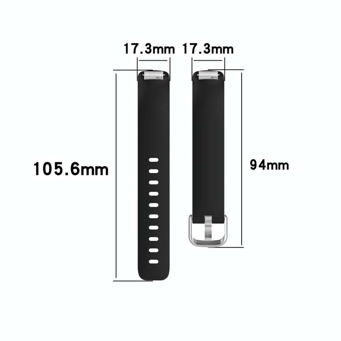 For Fitbit Inspire 2 TPE Watch Band, Size:S(Black)