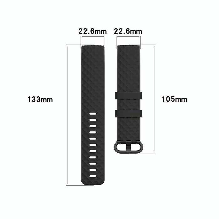 Color Buckle TPU Wrist Strap Watch Band for Fitbit Charge 4 / Charge 3 / Charge 3 SE, Size: L(Gray)