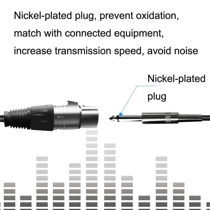 6.35mm Caron Female To XLR 2pin Balance Microphone Audio Cable Mixer Line, Size: 10m