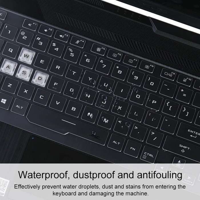 For Asus Plus FA706IU 17.3 inch Transparent and Dustproof TPU Laptop Keyboard Protective Film