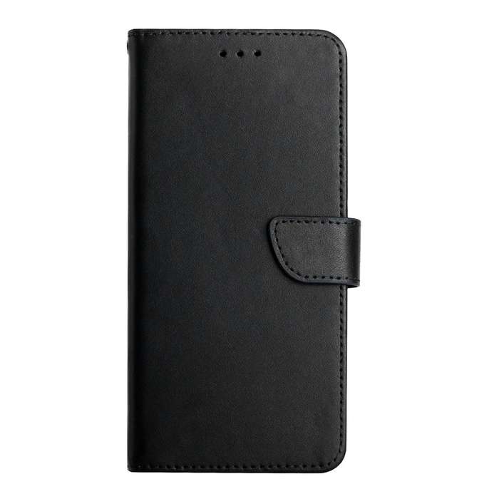 For OPPO Reno8 Pro+ / Reno8 Pro HT02 Genuine Leather Fingerprint-proof Flip Phone Case(Black)