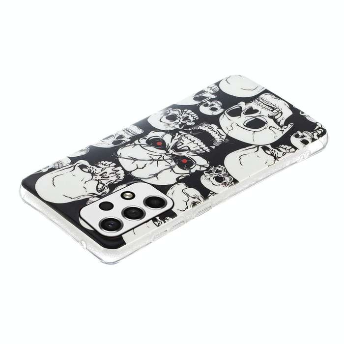 For Samsung Galaxy A53 5G Luminous TPU Protective Phone Case(Skull)