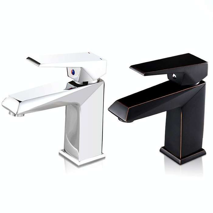 Hardware Faucet Bathroom Hot & Cold Water Faucet, Specification: Black 99508