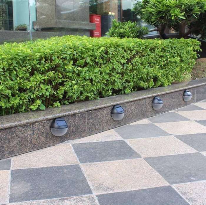 2 PCS Solar Power Light Sensor 6 Energy Saving Lamp LED Wall Light Outdoor Garden Fence Waterproo...
