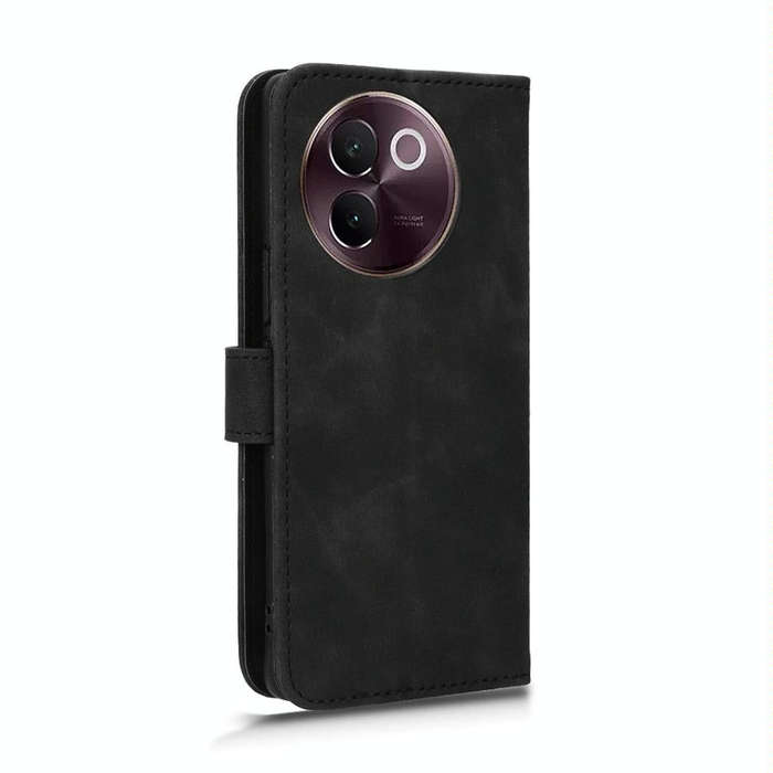 For vivo V30E 5G Skin Feel Magnetic Flip Leather Phone Case(Black)