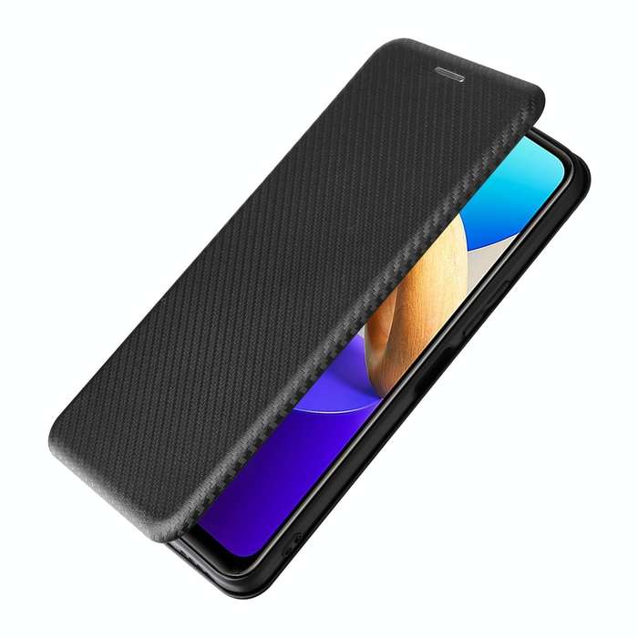 For vivo Y22s / Y35 Carbon Fiber Texture Leather Phone Case(Black)