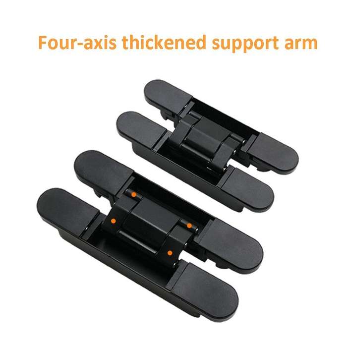 Three-Dimensional Adjustable Cross Hinge Folding Door Concealed Hinge, Specification: No. 5 Sand ...
