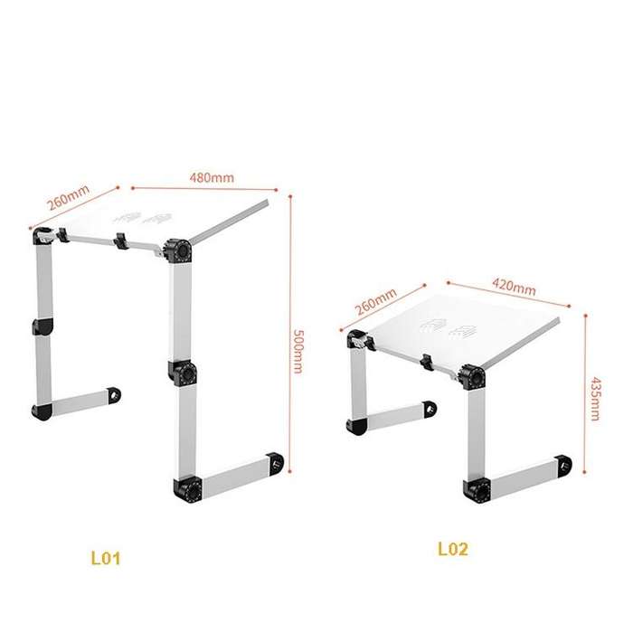 Oatsbasf Folding Computer Desk Laptop Stand Foldable Lifting Heightening Storage Portable Rack,St...