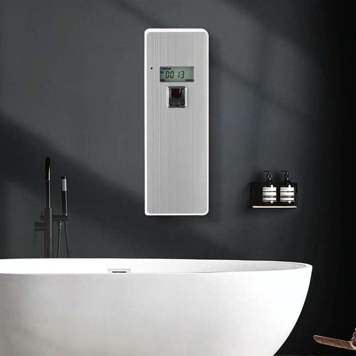 Anti-Corrosion Stainless Steel Panel LCD Digital Display Intelligent Automatic Fragrance Sprayer(...