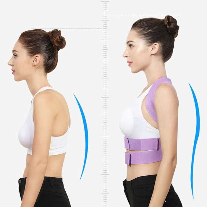 Humpback Correction Belt Back Posture Corrector, Specification: S(050 Adult Gray)