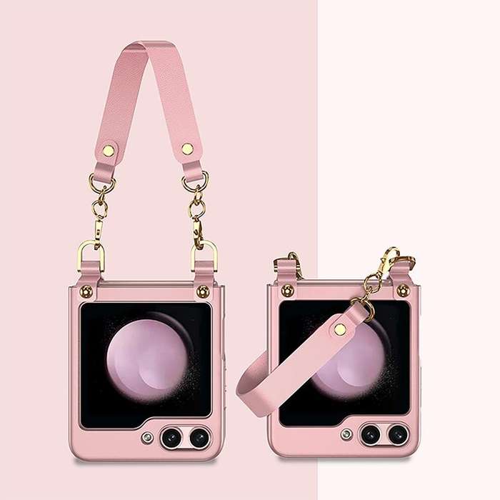 For Samsung Galaxy Z Flip5 GKK Ultra-thin Handbag Phone Case(Pink)