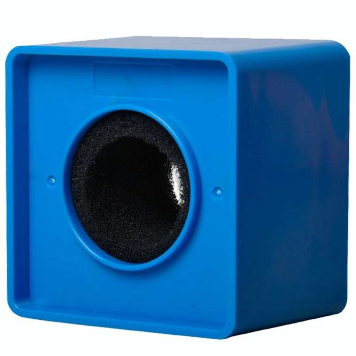 Interview Microphone Logo Flag Station, Spec: Square Blue