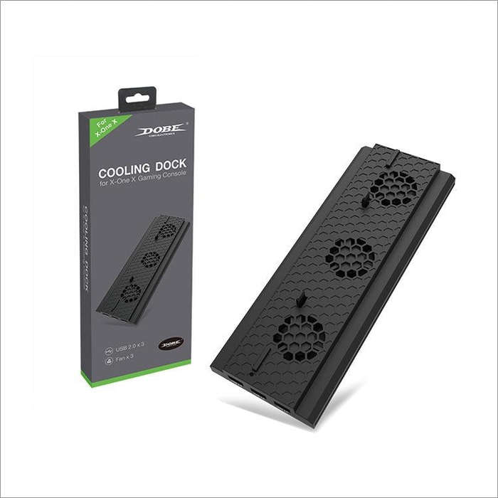 DOBE TYX-1768 Heat Dissipate Vertical Stand Base Cooling Dock Cooling Fan Bracket for Xbox One X ...