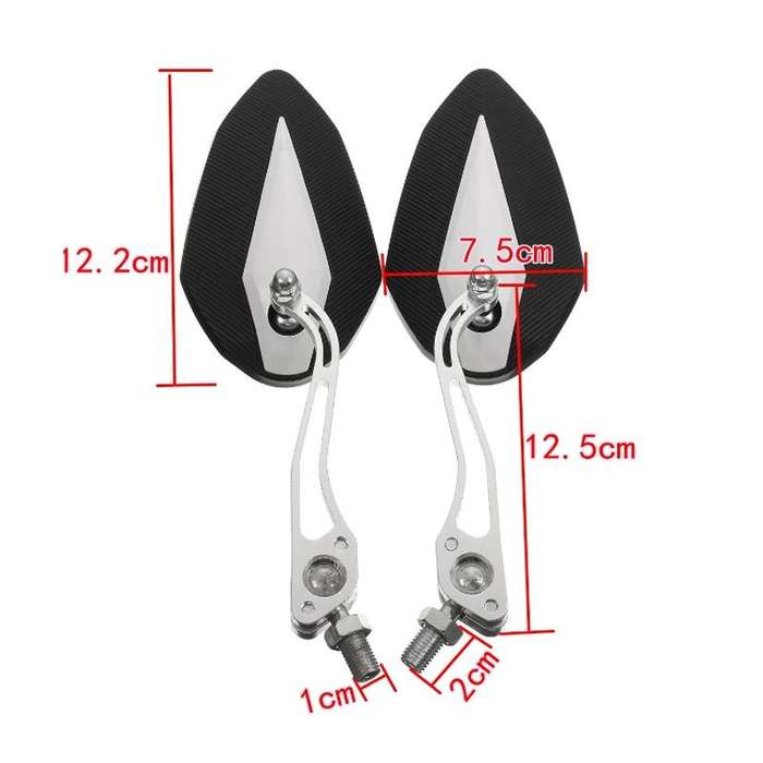 Aluminum Alloy Motorcycle Large-view Rearview Mirror Modification(Black)