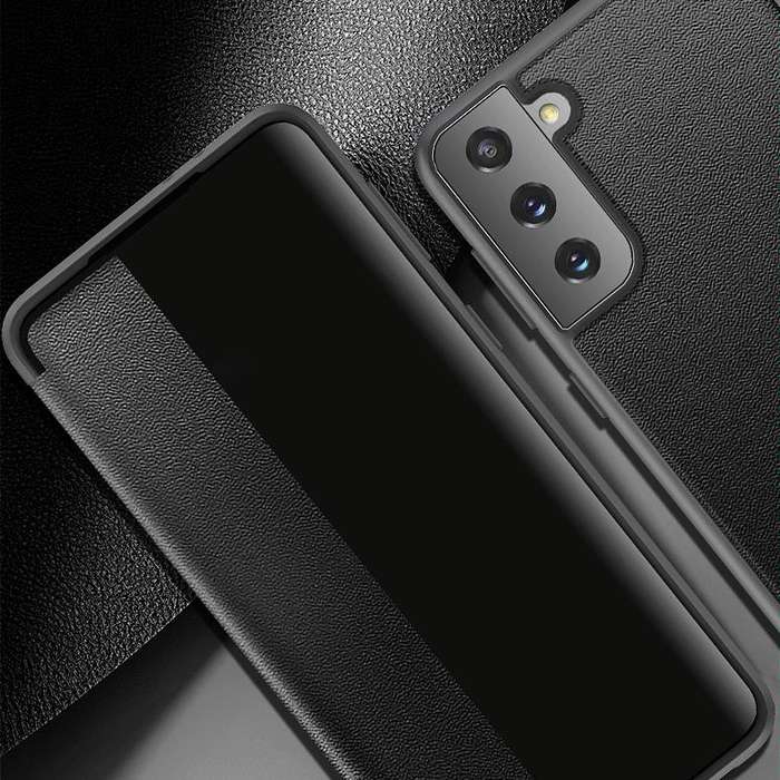 For Samsung Galaxy S21 Ultra 5G Magnetic Side Window View Shockproof Horizontal Flip Leather Case...