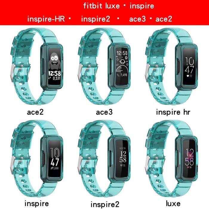For Fitbit Ace 3 Transparent Silicone Integrated Watch Band(Transparent)