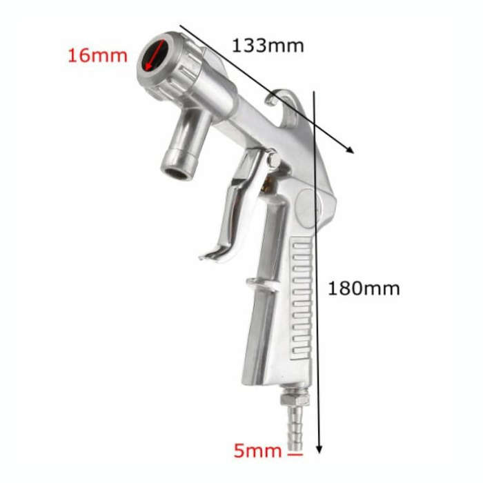 Handheld Sandblasting Tool Pneumatic Sandblasting Glass Derusting Tool, Style:Package B