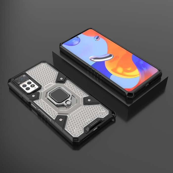 For Xiaomi Redmi Note 11 Pro 5G / 4G Global Space PC+TPU Shockproof Phone Case with Ring Holder(G...