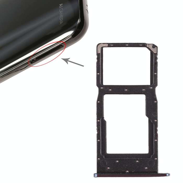 SIM Card Tray + SIM Card Tray / Micro SD Card Tray for Huawei Honor 10 Lite / P smart (2019)(Blue)
