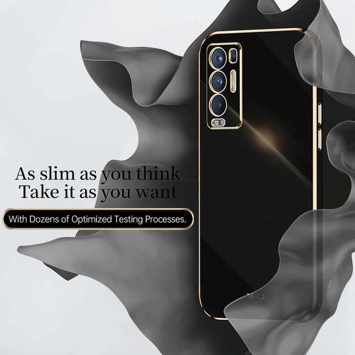 For OPPO Reno5 Pro+ XINLI Straight 6D Plating Gold Edge TPU Shockproof Case(White)