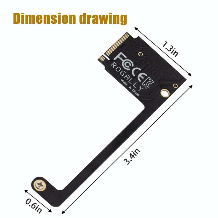For ASUS Rog Ally Modified M2 Hard Drive PCIE4.0 Riser Card, Spec: Long