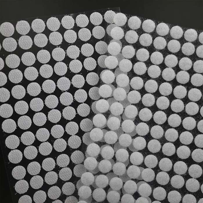 1000 PCS 10mm Round Nylon Adhesive Hook and Loop Fastener(White)