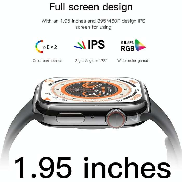 Yesido IO18 1.95 inch IP68 Waterproof Smart Watch, Support Heart Rate / Blood Oxygen Monitoring(B...